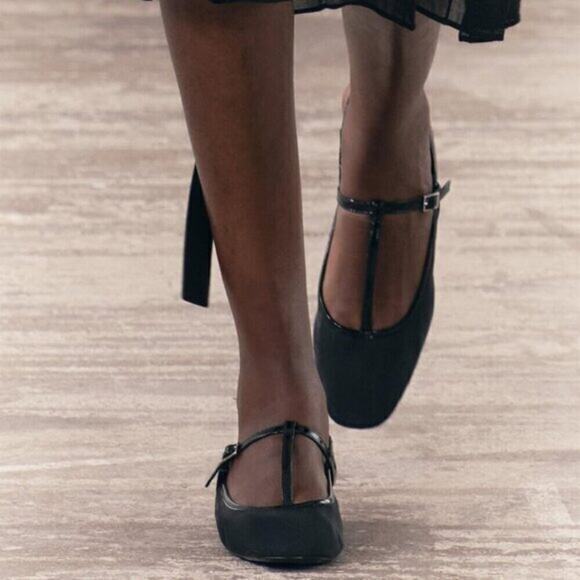 ZARA Blogger Fave!!! Slingback Flats NWT LAST ONE!!! 🖤 - Picture 14 of 16